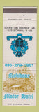 Matchbook Cover - Robidoux Motor Hotel St Joseph MO