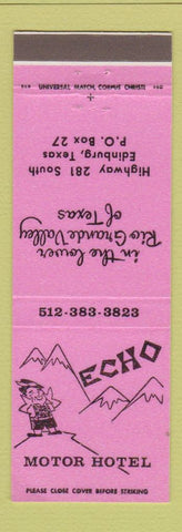 Matchbook Cover - Echo Motor Hotel Edinburg TX