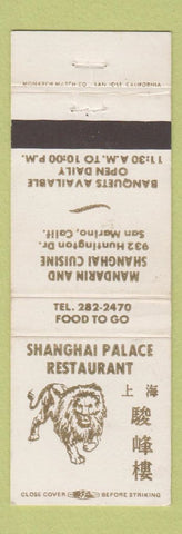 Matchbook Cover - Shanghai Place Chinese Restaurant San Marino CA WEAR