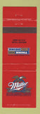 Matchbook Cover - Miller Brewing Beer Think When You Drink