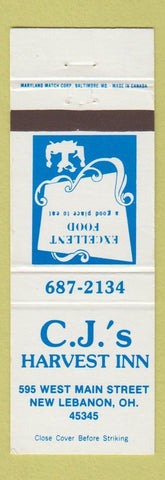 Matchbook Cover - CJ's Harvest Inn New Lebanon OH WEAR