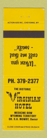 Matchbook Cover - Virginian Hotel Medicine Bow WY