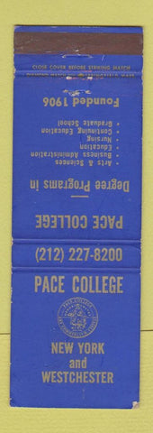Matchbook Cover - Pace College New York Westchester NY WEAR