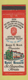 Matchbook Cover - Hotel Bennett St Augustine FL
