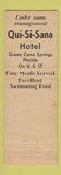 Matchbook Cover - Hotel Bennett St Augustine FL