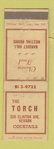 Matchbook Cover - The Torch Chinese Food Newark NJ WORN