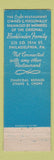 Matchbook Cover - Bookbinder's Seafood feature Philadelphia PA