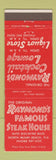 Matchbook Cover - Raymond's Famous Steak House North Miami Beach FL