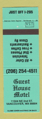 Matchbook Cover - Guest House Motel Vancouver WA