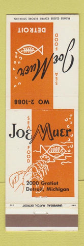 Matchbook Cover - Joe Muer Restaurant Detroit MI