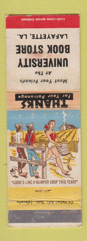 Matchbook Cover - University Book Store Lafayette LA hillbilly WEAR