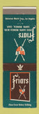 Matchbook Cover - Friars Santa Monica CA