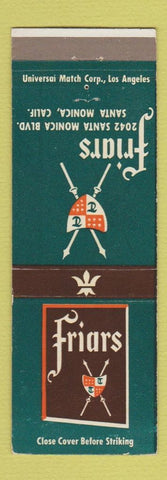 Matchbook Cover - Friars Santa Monica CA