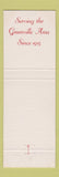 Matchbook Cover - Chase Laundry Dry Cleaning Greenville PA