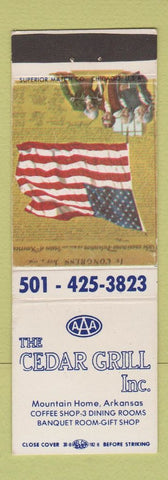 Matchbook Cover - The Cedar Grill Mountain Home AR