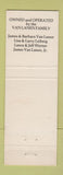 Matchbook Cover - Lighthouse Inn Two Rivers WI