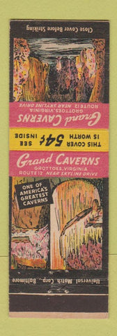 Matchbook Cover - Grand Caverns Grottoes VA