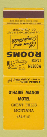 Matchbook Cover - O'Haire Manor Motel Great Falls MT