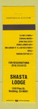 Matchbook Cover - Shasta Lodge Redding CA