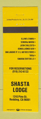 Matchbook Cover - Shasta Lodge Redding CA