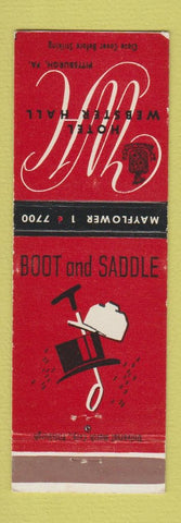 Matchbook Cover - Hotel Webster Hall Pittsburgh PA