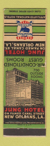 Matchbook Cover - Jung Hotel New Orleans LA