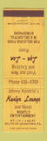 Matchbook Cover - Karlyn Lounge Uniontown PA Johnny Kondrla's
