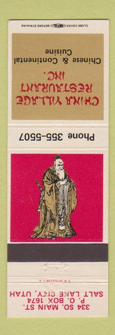 Matchbook Cover - China Village Restaurant Salt Lake City UT