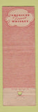 Matchbook Cover - Century Bonded Whiskey Peoria IL