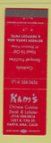 Matchbook Cover - Kam's Chinese Restaurant Santa Ana CA