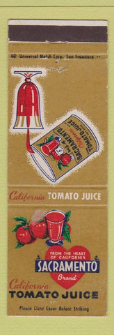 Matchbook Cover - Sacramento Brand Tomato Juice