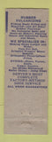 Matchbook Cover - Roy System Shoe Repair Denver Colorado WEAR