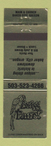 Matchbook Cover - Brass Parrot Baker City OR restaurant