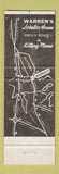 Matchbook Cover - Warren's Lobster House Kittery ME