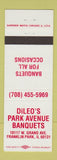 Matchbook Cover - DiLeo's Park Avenue Banquets Franklin Park IL