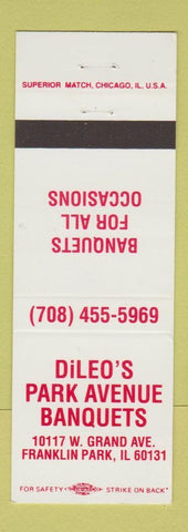Matchbook Cover - DiLeo's Park Avenue Banquets Franklin Park IL