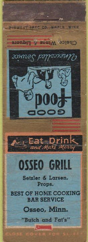 Matchbook Cover - Osseo Grill MN WORN