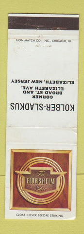 Matchbook Cover - Florsheim Shoes Kolber Sladkus Elizabeth NJ WEAR