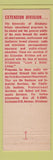 Matchbook Cover - University of Oklahoma Sooners Norman OK Extension