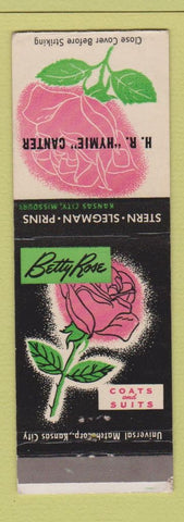 Matchbook Cover - Betty Rose Women's Clothes Stern Slegman Prins Kansas City MO