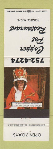Matchbook Cover - Copper Pot Restaurant Romeo MI