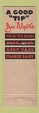 Matchbook Cover - Joe Alpert's Department Store Denver Colorado