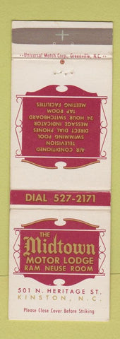 Matchbook Cover - Midtown Motor Lodge Kinston NC