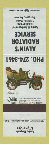Matchbook Cover - Alvin's Radiator Service Borger TX