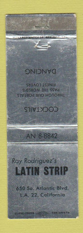 Matchbook Cover - Latin Strip Los Angeles CA Roy Rodriguez WORN
