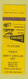 Matchbook Cover - Barry Bonvillain Insurance Houma LA