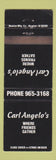 Matchbook Cover - Carl Angelo's Restaurant WEAR