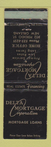 Matchbook Cover - Delta Mortgage Corp New Orleans LA WORN