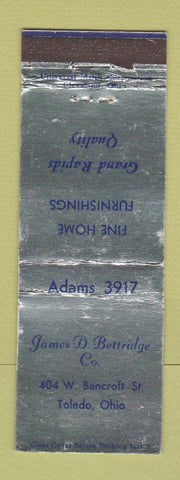 Matchbook Cover - James Bettridge Furniture Toledo OH WORN