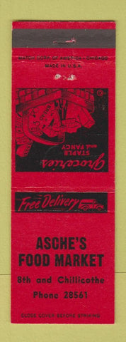 Matchbook Cover - Asche's Food Market Grocery OH?